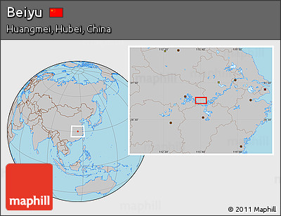 Gray Location Map of Beiyu