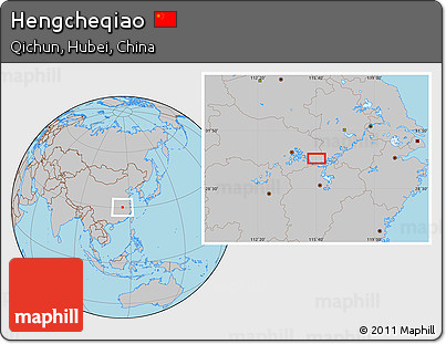 Gray Location Map of Hengcheqiao