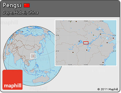 Gray Location Map of Pengsi