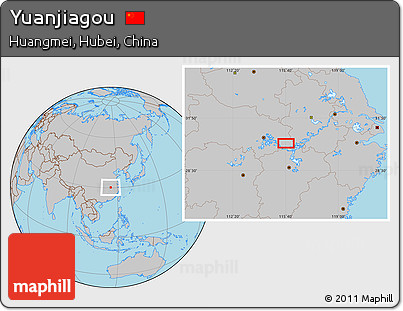 Gray Location Map of Yuanjiagou