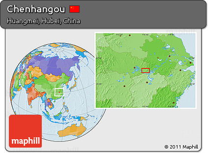 Political Location Map of Chenhangou