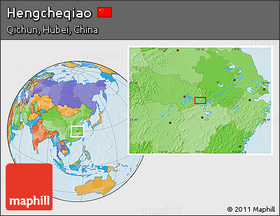 Political Location Map of Hengcheqiao