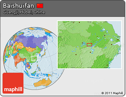 Political Location Map of Baishuifan