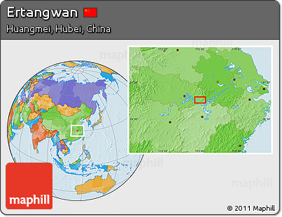 Political Location Map of Ertangwan