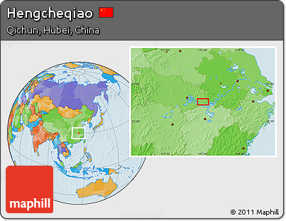 Political Location Map of Hengcheqiao