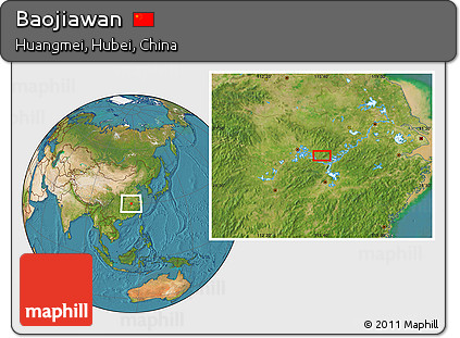 Satellite Location Map of Baojiawan