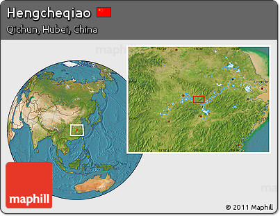Satellite Location Map of Hengcheqiao