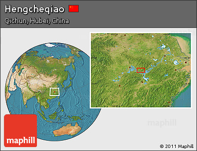 Satellite Location Map of Hengcheqiao
