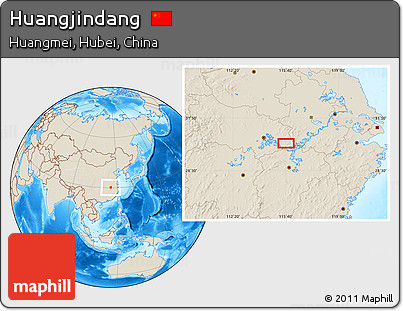 Shaded Relief Location Map of Huangjindang