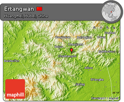 Physical Map of Ertangwan