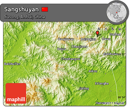 Physical Map of Sangshuyan