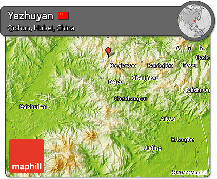 Physical Map of Yezhuyan