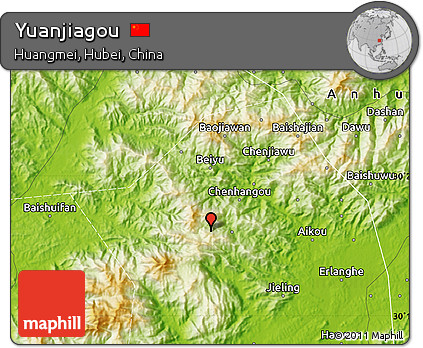 Physical Map of Yuanjiagou