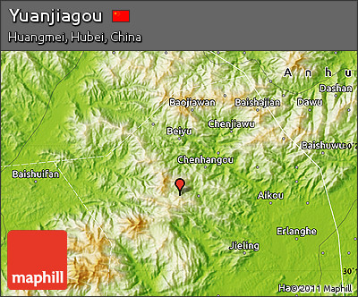 Physical Map of Yuanjiagou