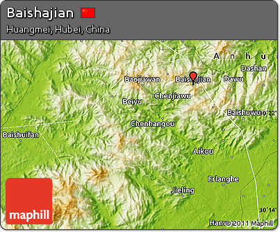 Physical Map of Baishajian