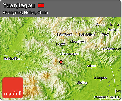 Physical Map of Yuanjiagou