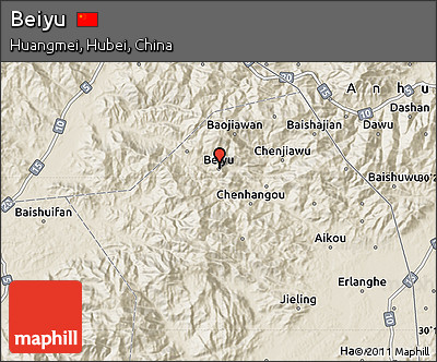 Shaded Relief Map of Beiyu
