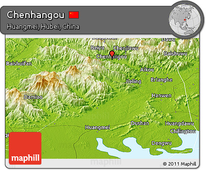 Physical Panoramic Map of Chenhangou