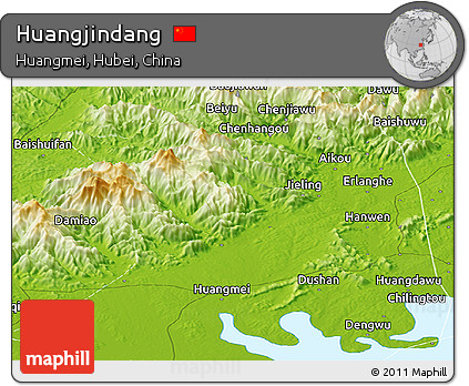 Physical Panoramic Map of Huangjindang