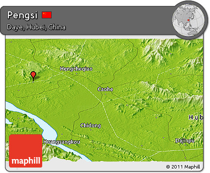 Physical Panoramic Map of Pengsi