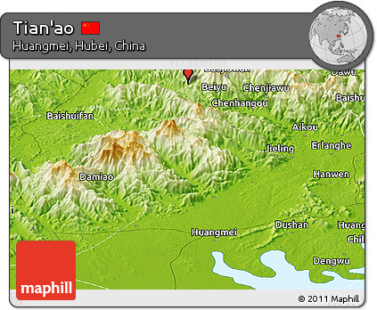 Physical Panoramic Map of Tian'ao