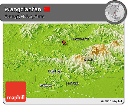 Physical Panoramic Map of Wangtianfan