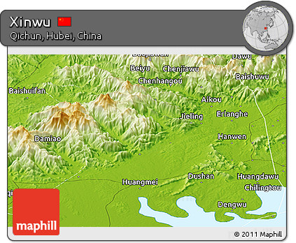 Physical Panoramic Map of Xinwu