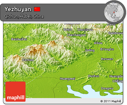 Physical Panoramic Map of Yezhuyan