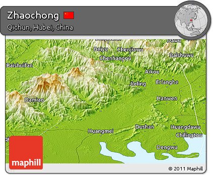 Physical Panoramic Map of Zhaochong