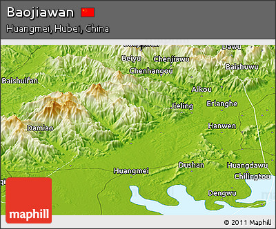 Physical Panoramic Map of Baojiawan