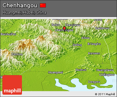 Physical Panoramic Map of Chenhangou