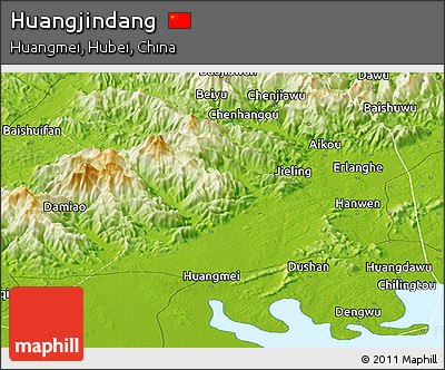 Physical Panoramic Map of Huangjindang