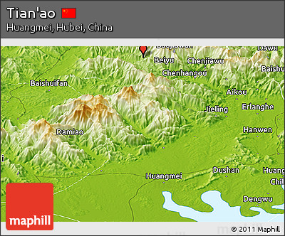 Physical Panoramic Map of Tian'ao