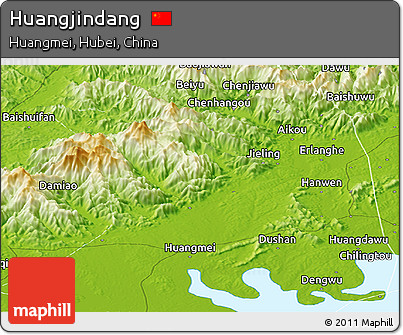 Physical Panoramic Map of Huangjindang