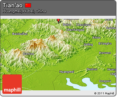 Physical Panoramic Map of Tian'ao
