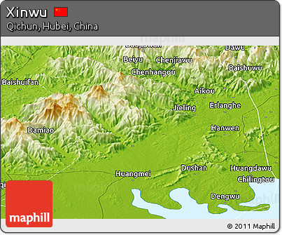 Physical Panoramic Map of Xinwu