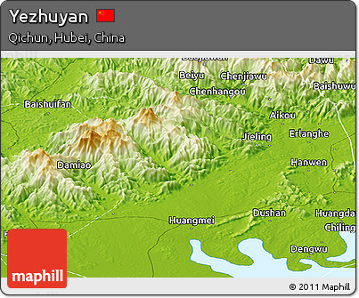Physical Panoramic Map of Yezhuyan