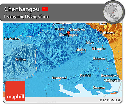 Political Panoramic Map of Chenhangou