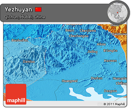 Political Panoramic Map of Yezhuyan