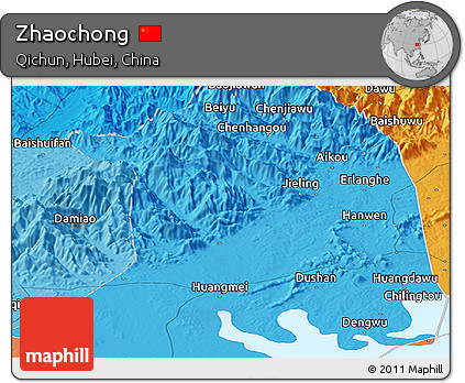 Political Panoramic Map of Zhaochong