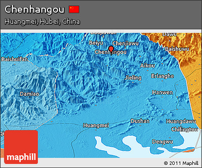 Political Panoramic Map of Chenhangou