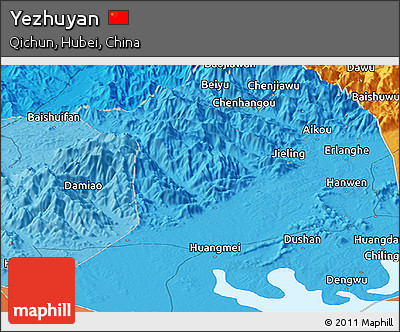 Political Panoramic Map of Yezhuyan