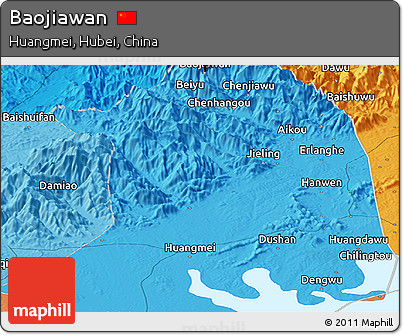 Political Panoramic Map of Baojiawan