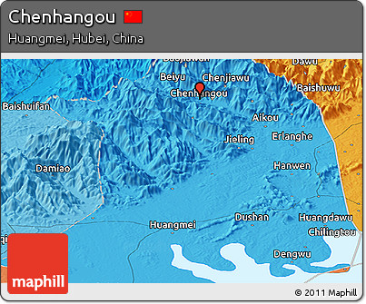 Political Panoramic Map of Chenhangou