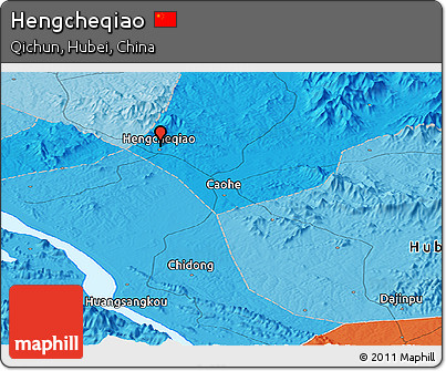 Political Panoramic Map of Hengcheqiao