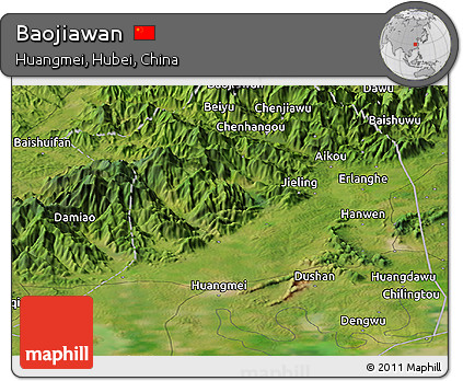 Satellite Panoramic Map of Baojiawan