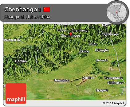 Satellite Panoramic Map of Chenhangou