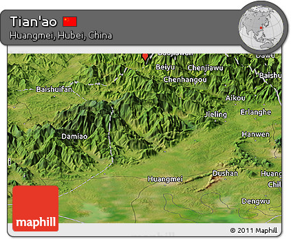 Satellite Panoramic Map of Tian'ao
