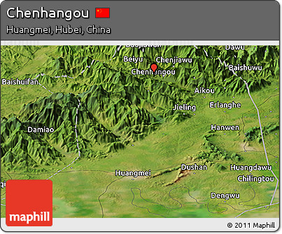Satellite Panoramic Map of Chenhangou