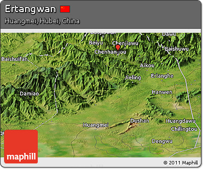 Satellite Panoramic Map of Ertangwan